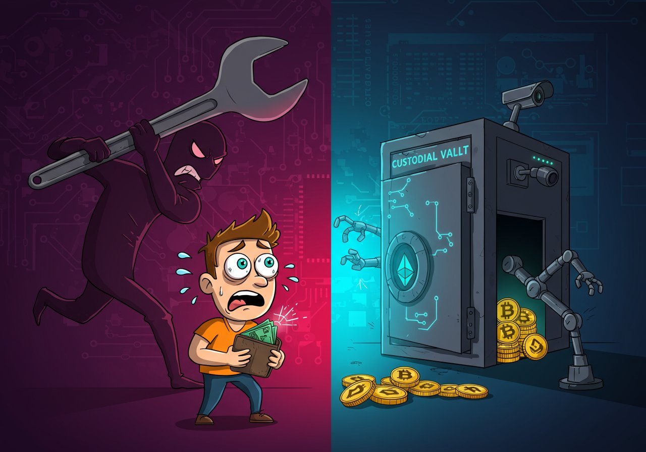 Crypto’s Security Crisis: Wrench Attacks Drive Investors to Custodial Solutions Crypto’s Security Crisis: Wrench Attacks Drive Investors to Custodial Solutions