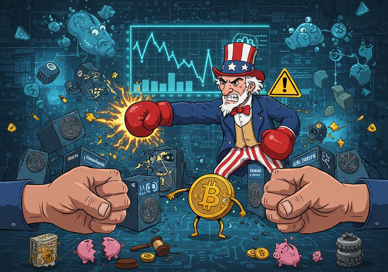 US Tariffs Squeeze Bitcoin Miners: Liabilities Surge Amidst Trade War