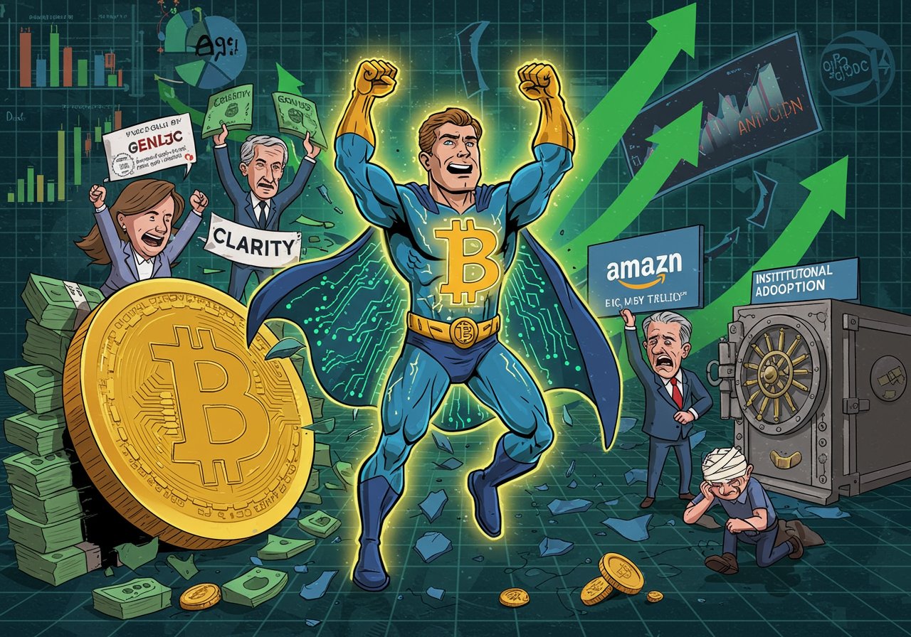 Bitcoin Climbs to Fifth, Overtakes Amazon Amid Crypto Week and Regulatory Wins Bitcoin Climbs to Fifth, Overtakes Amazon Amid Crypto Week and Regulatory Wins