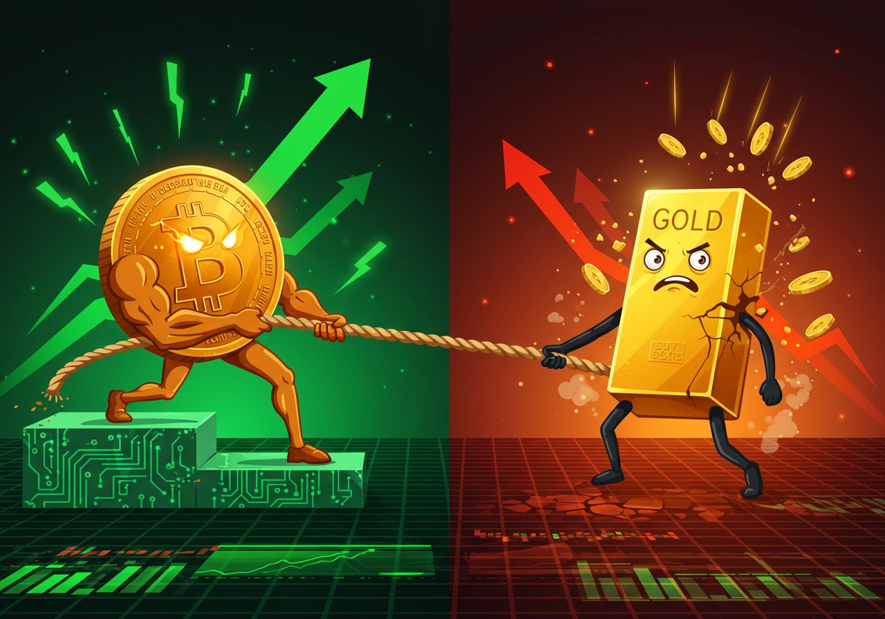 Gold’s Decline & Bitcoin’s Rise: Shifting Investor Sentiment? Gold’s Decline & Bitcoin’s Rise: Shifting Investor Sentiment?