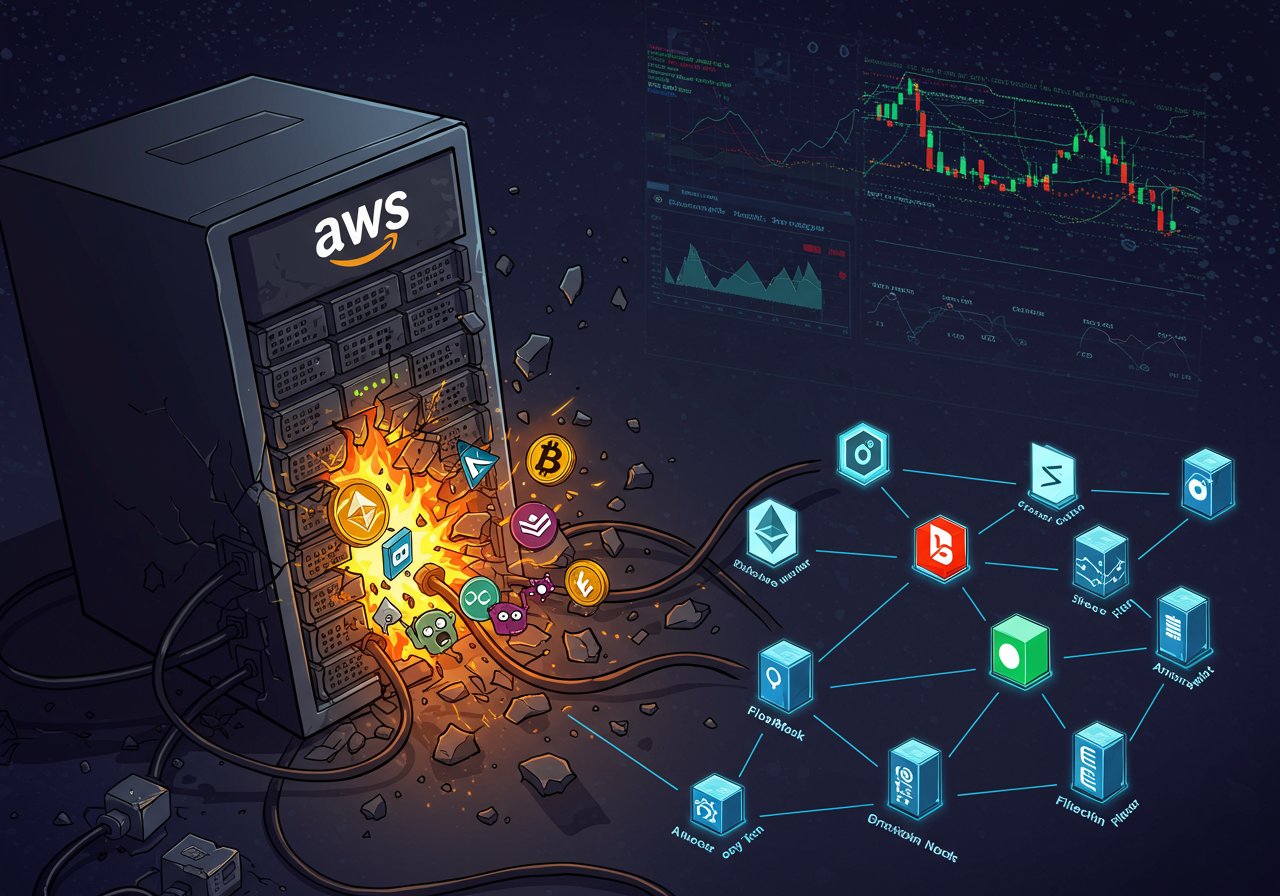 AWS Outage: Crypto’s Achilles Heel – Decentralization Dilemma Exposed AWS Outage: Crypto’s Achilles Heel – Decentralization Dilemma Exposed
