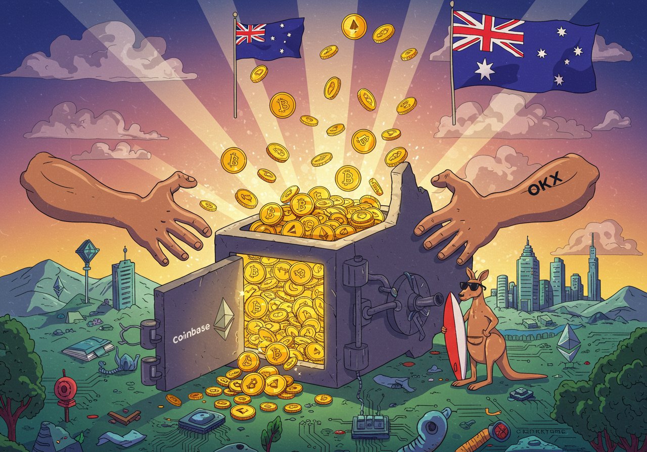 Down Under’s Crypto Rush: Coinbase and OKX Target Australian Pensions Down Under’s Crypto Rush: Coinbase and OKX Target Australian Pensions