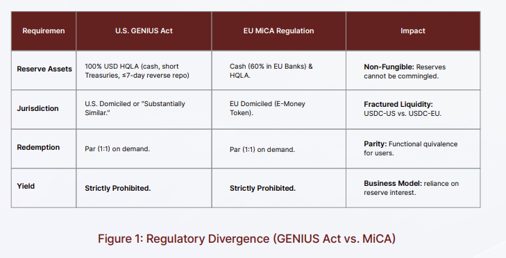 The regulatory divergence between the United States and European Union around stablecoins. Source: CertiK