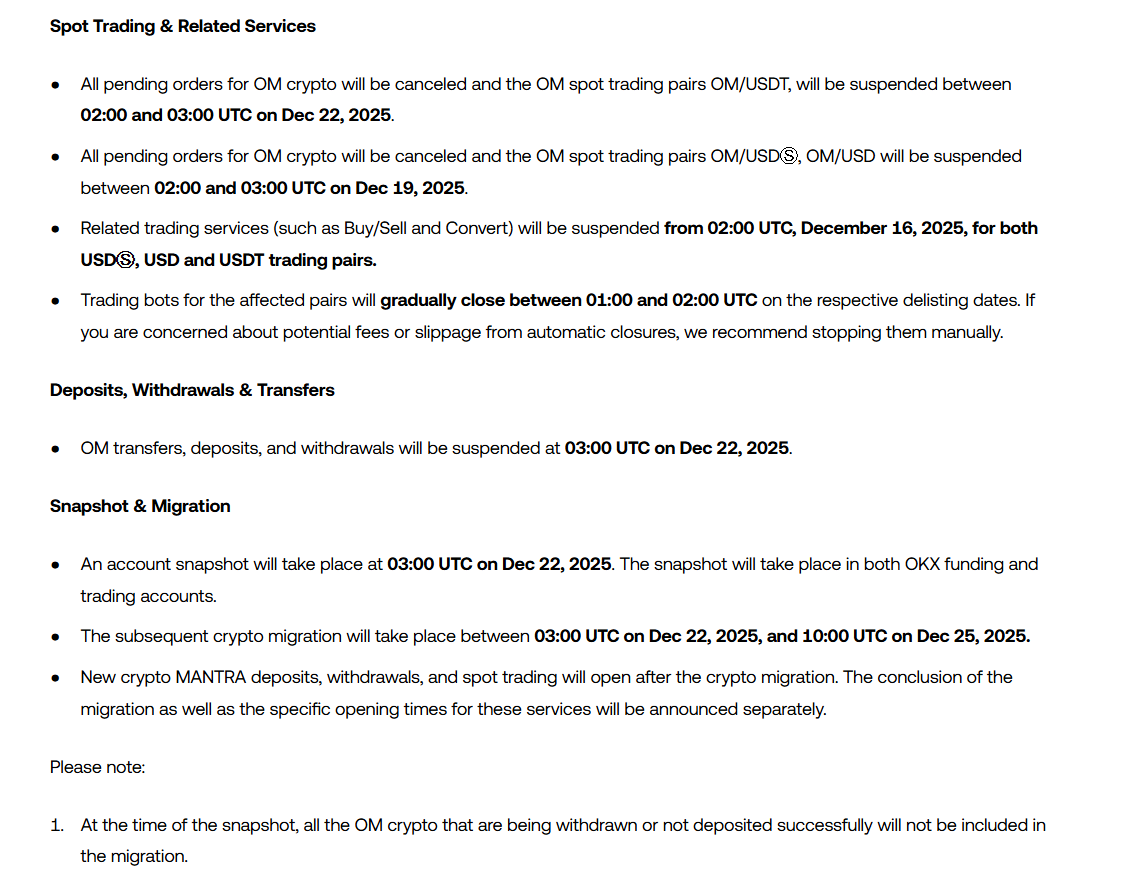 OKX’s OM Crypto Migration post. Source: okx.com