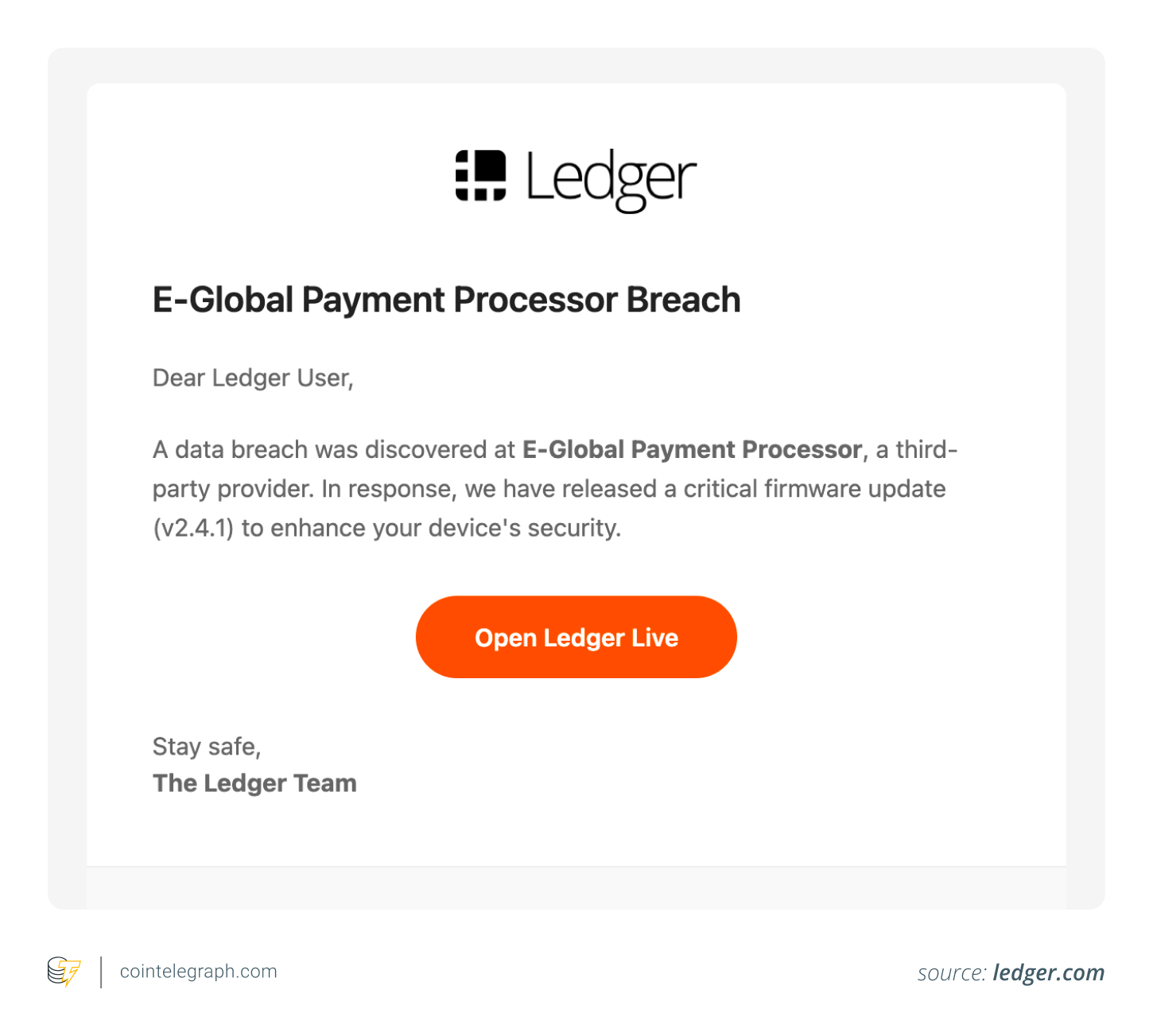 How a third-party data leak led to phishing attempts against Ledger users