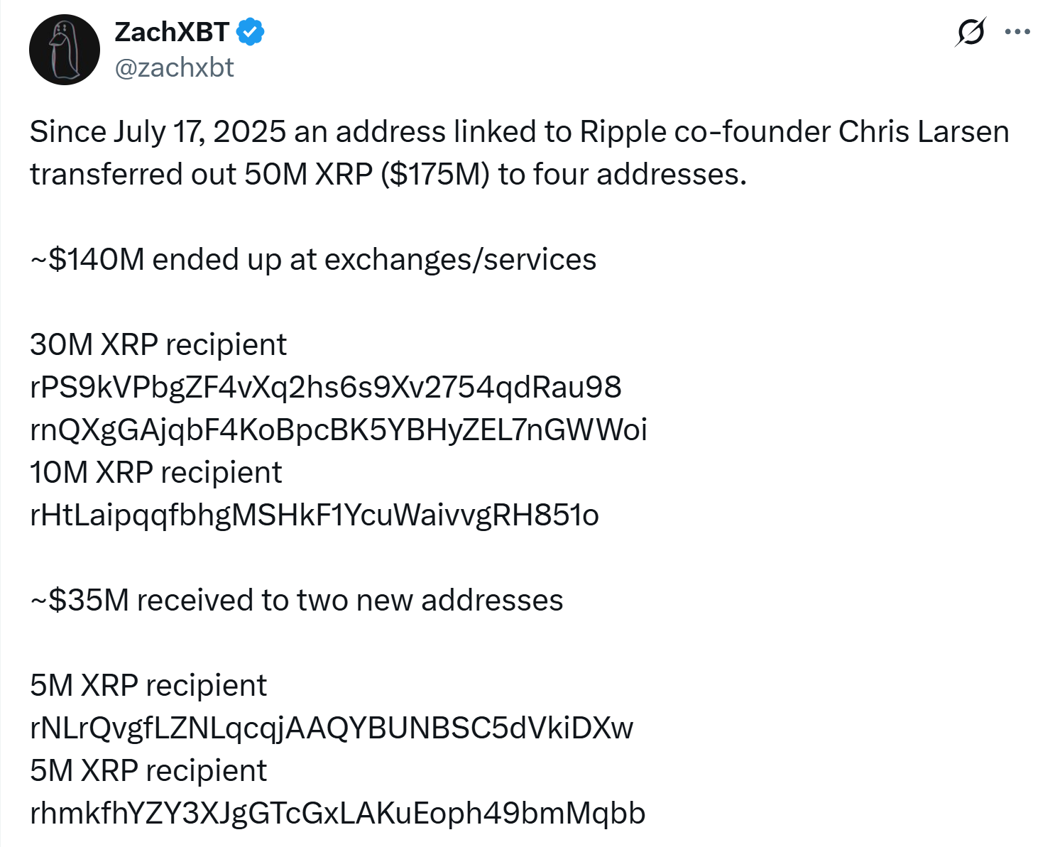 ZachXBT breaking down the transactions. Source: ZachXBT