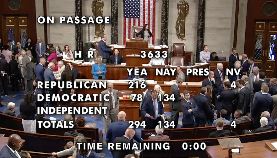 Thursday vote on the CLARITY Act. Source: US House of Representatives
