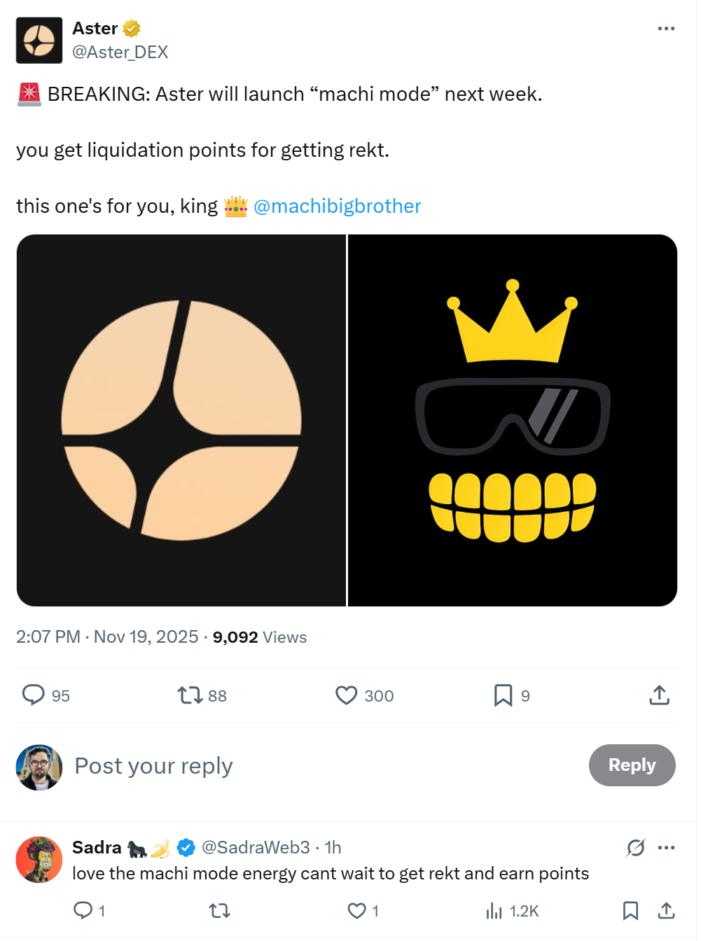 Aster launches Machi mode. Source: Aster