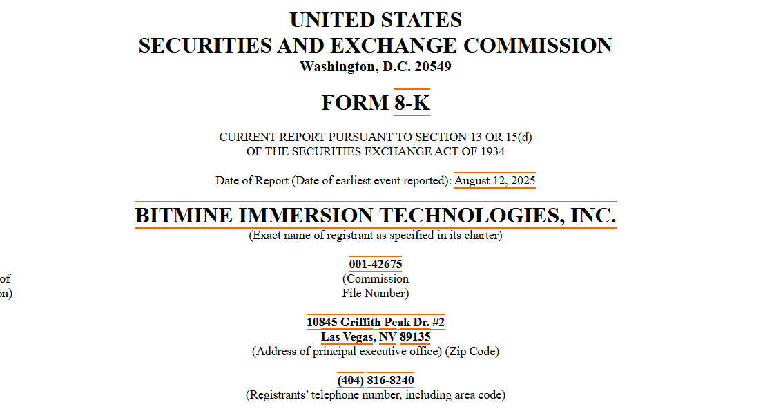 BitMine’s SEC filing. Source: SEC.gov