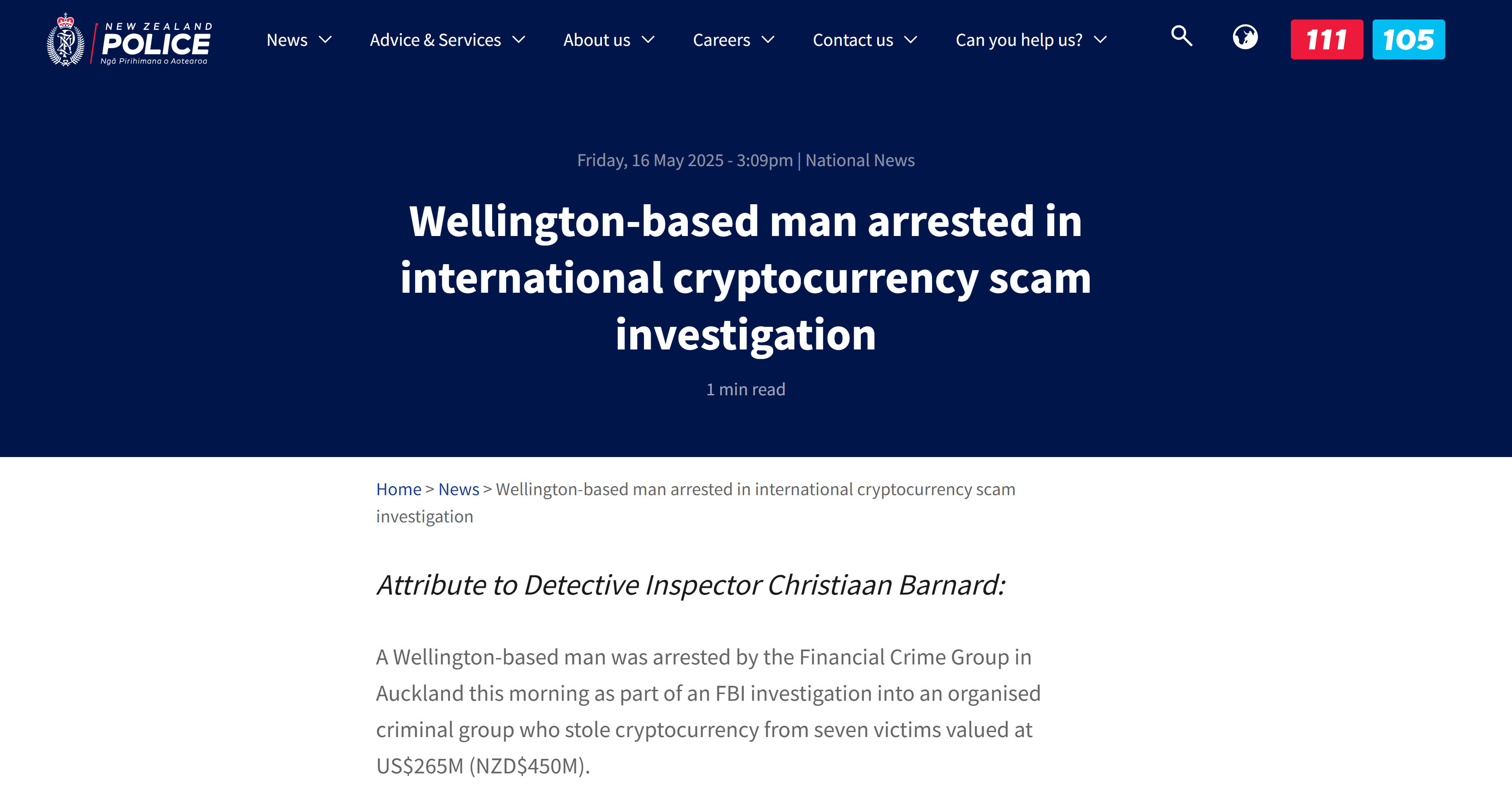 Source: New Zealond Police