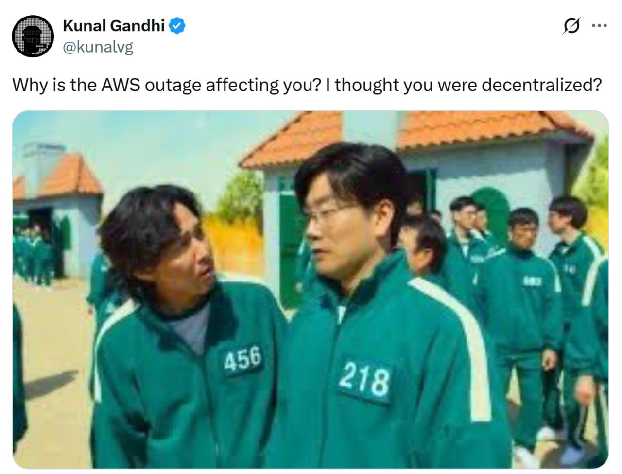 X user poking fun at so-called decentralized platforms. Source: Kunal Gandhi