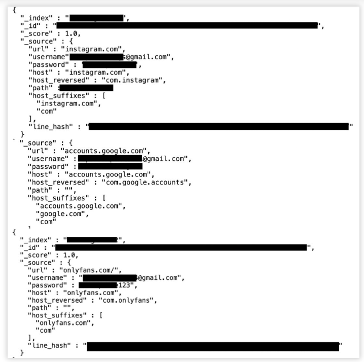 94-gigabyte infostealer data set uncovered by researcher Jeremiah Fowler. Source: Expressvpn