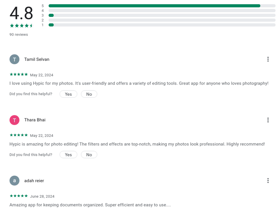 Some of the fake reviews on the spoofed WalletConnect app mentioned features that had nothing to do with crypto. Source: Check Point Research