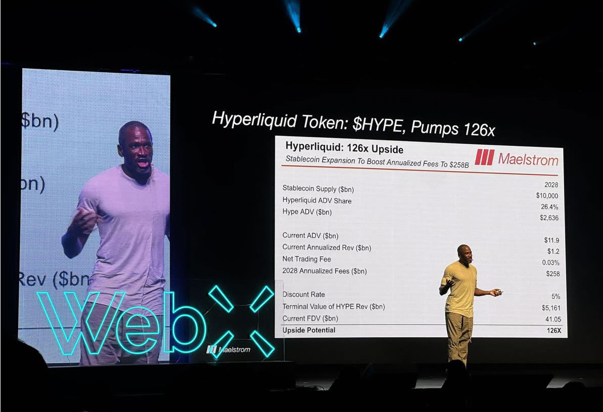 Arthur Hayes speaking at WebX 2025 in Tokyo. Source: Alex Svanevik