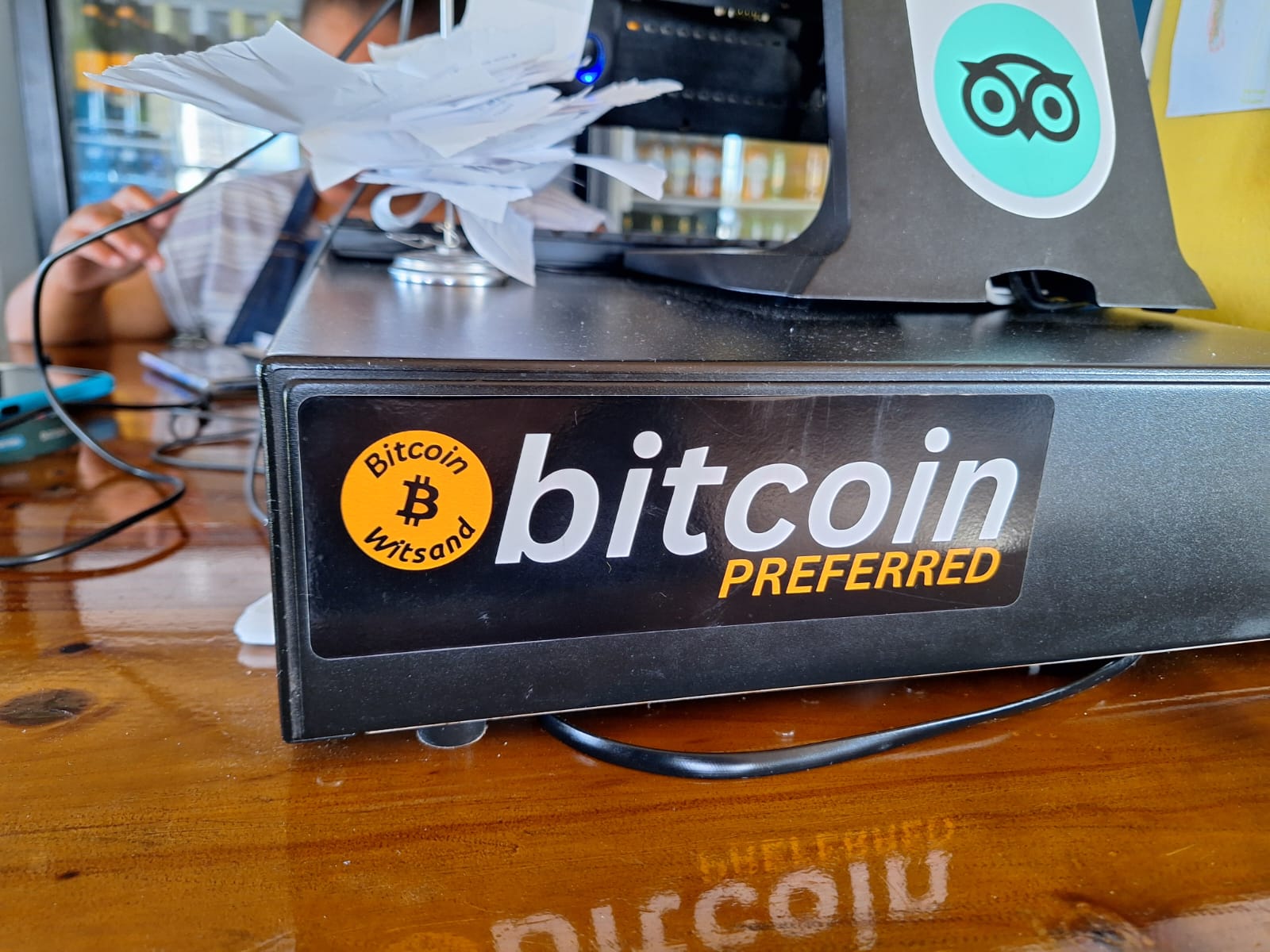 Bitcoin preferred signs can be found along the Garden Route. Source: Edwin Jones