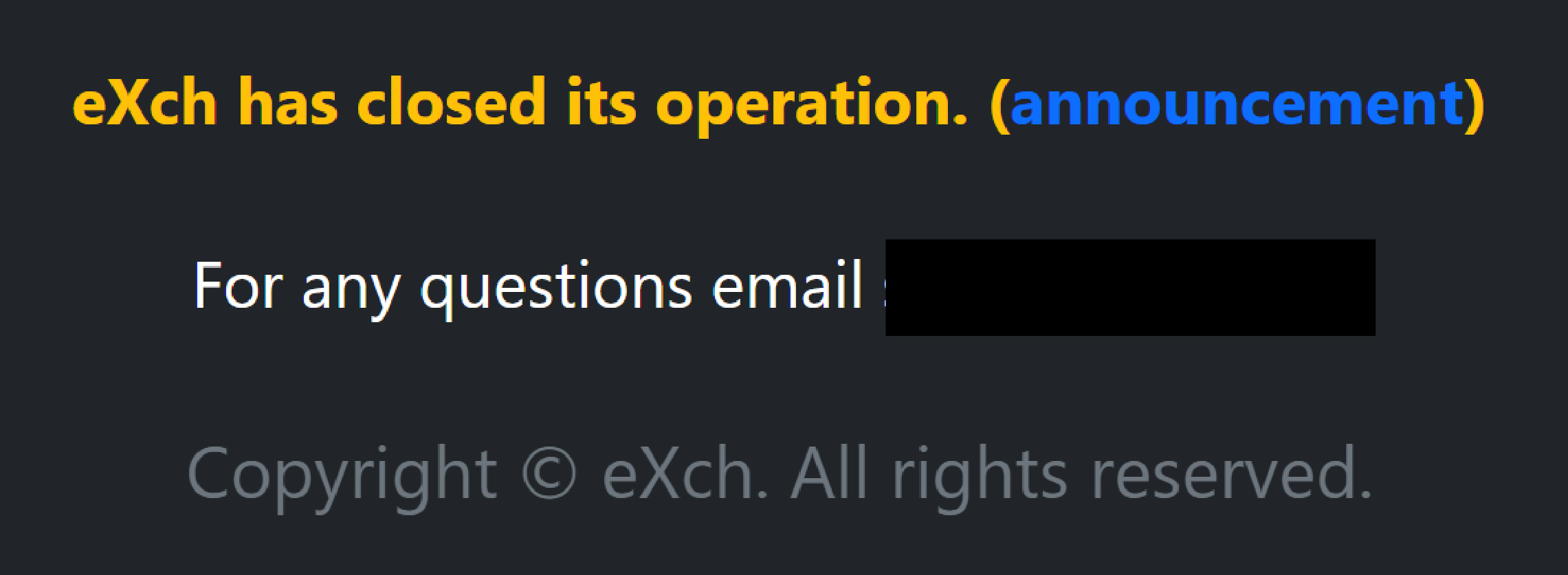 Some swap services, like eXch, have announced shutdowns following increased scrutiny. Source: eXch
