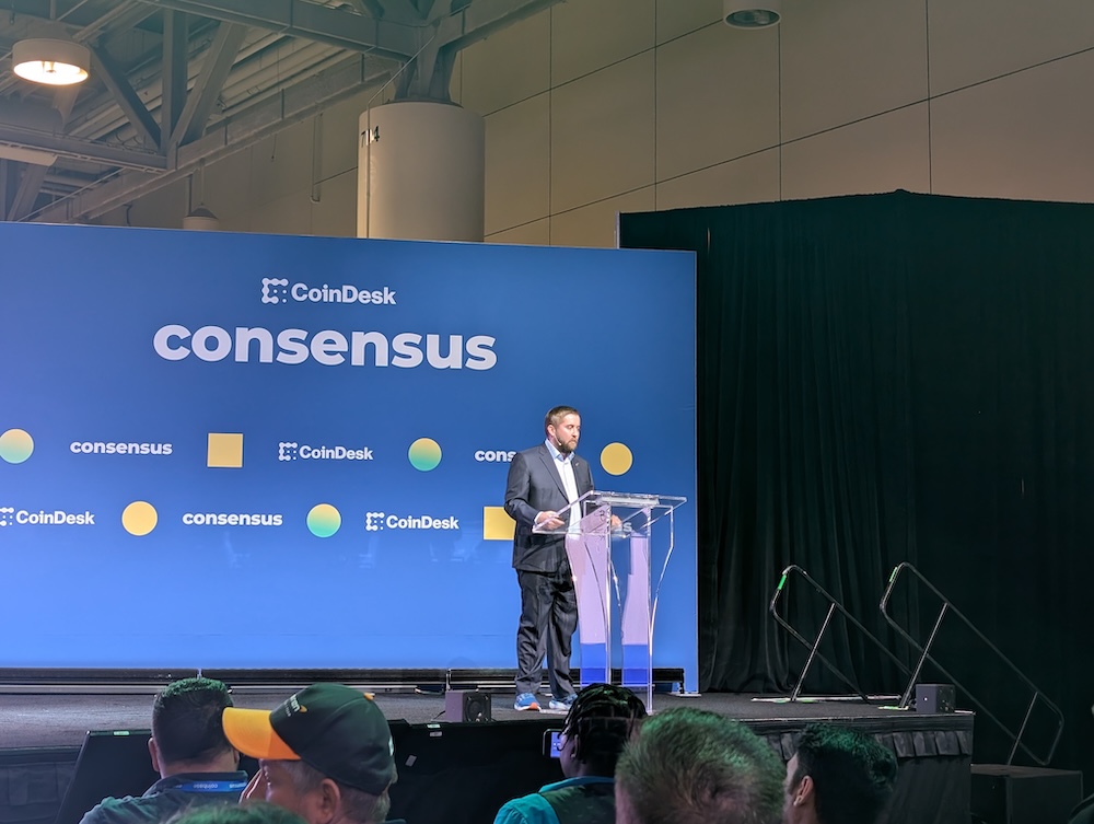 Chainlink co-founder Sergey Nazarov speaking at Consensus 2025. Source: Vince Quill/Cointelegraph