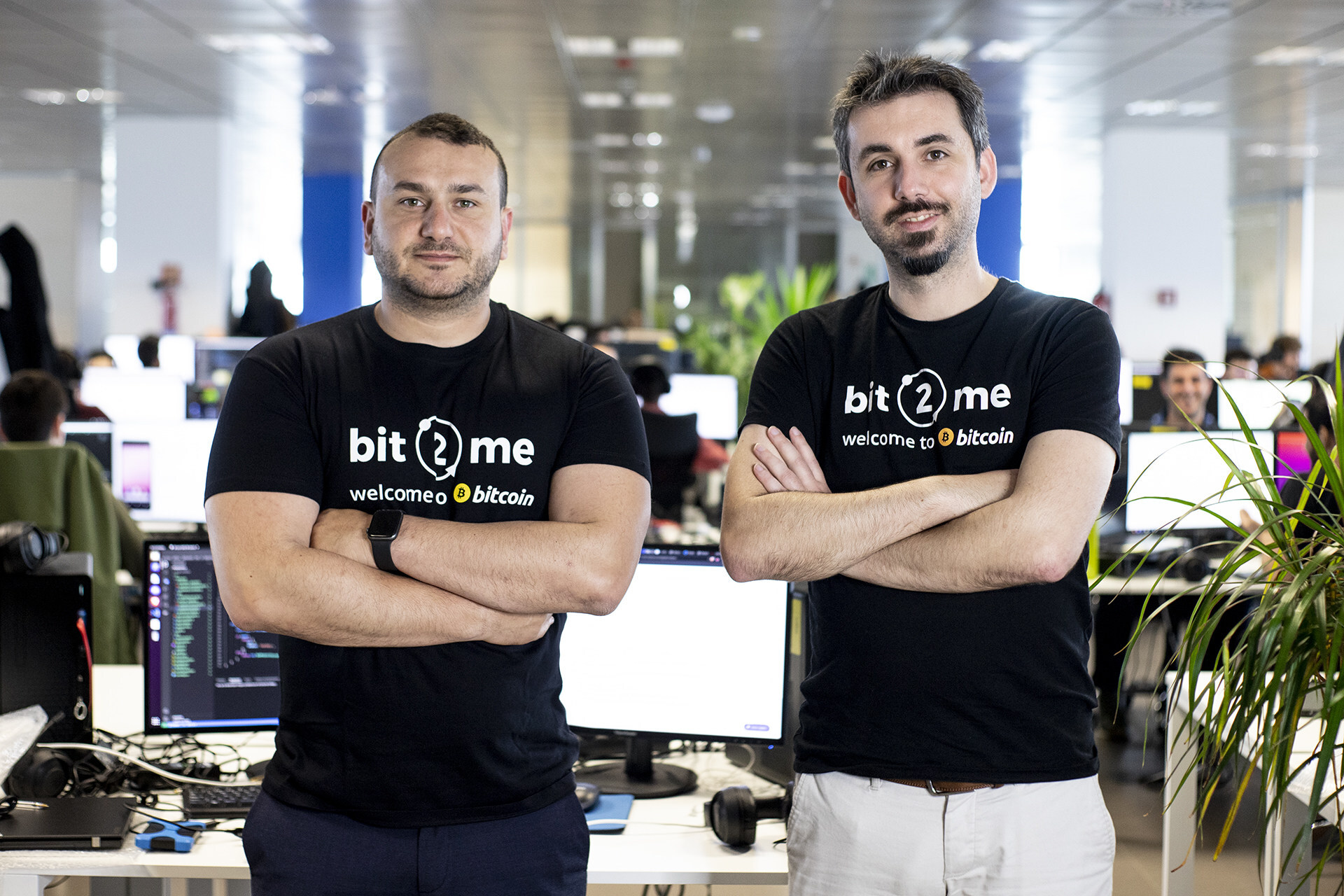 Left to right: Leif Ferreira, CEO of Bit2Me, and Andrei Manuel, co-founder and COO of Bit2Me. Source: Bit2Me/PRNewswire