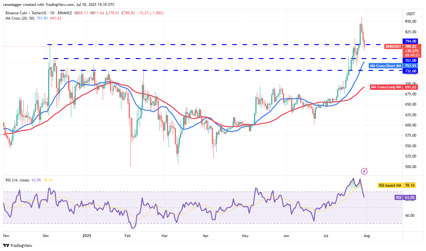 BNB/USDT daily chart. Source: Cointelegraph/TradingView