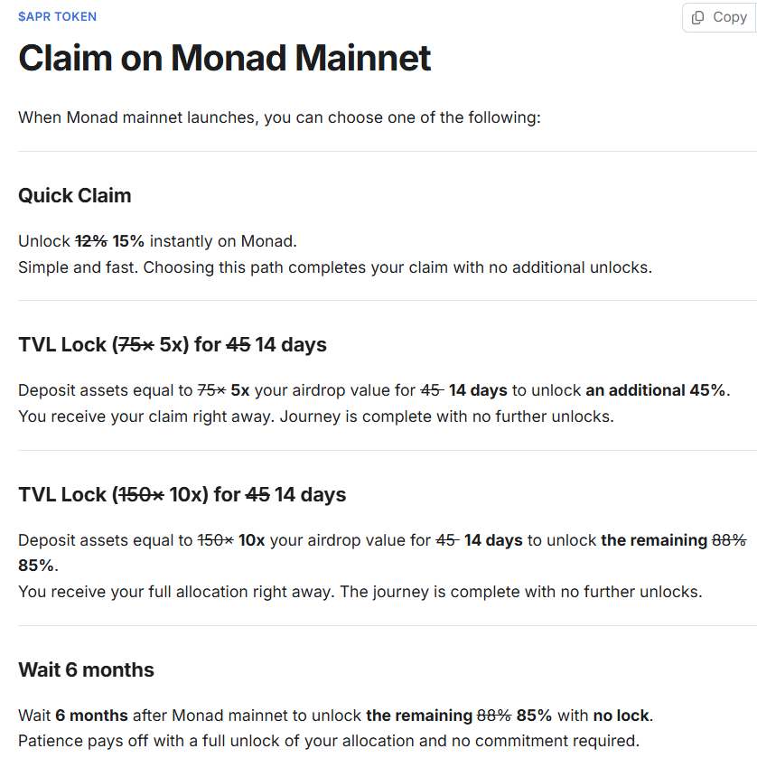 APR token claim on Monad Mainnet. Source: apriori-docs.gitbook.io