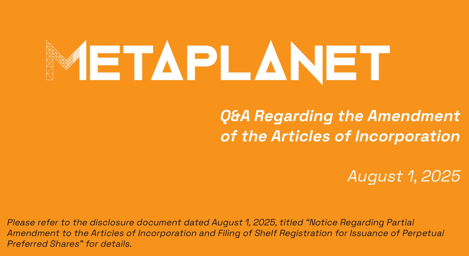 Source: Metaplanet