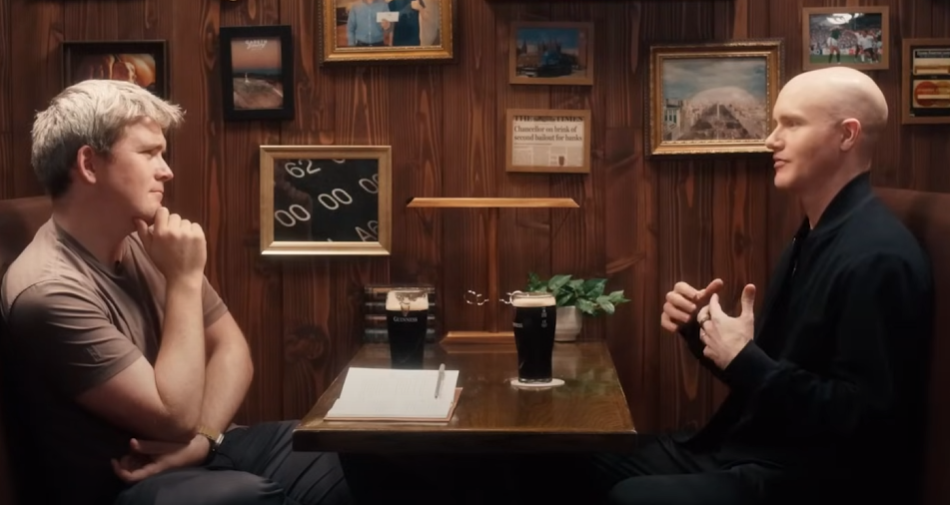 Brian Armstrong on the Cheeky Pint podcast. Source: YouTube