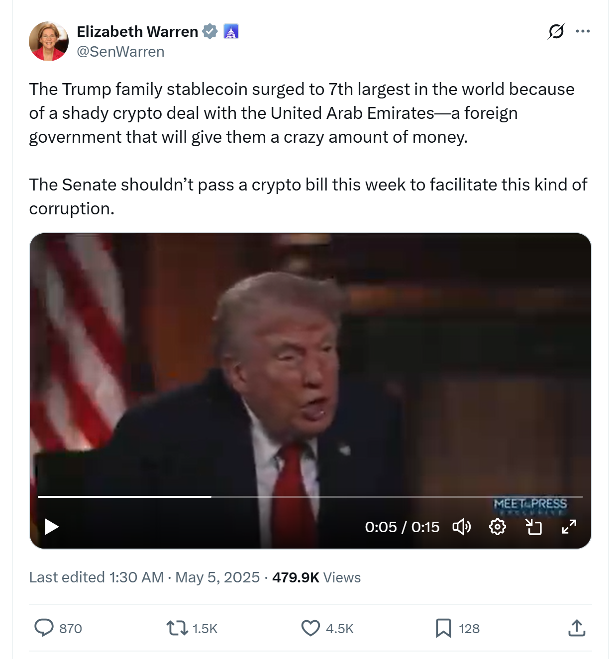 Source: Elizabeth Warren