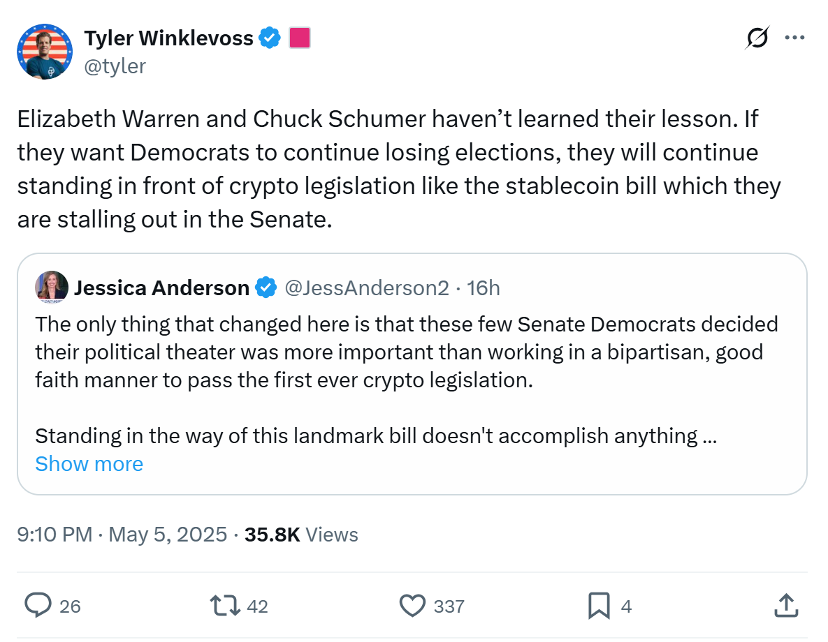 Source: Tyler Winklevoss
